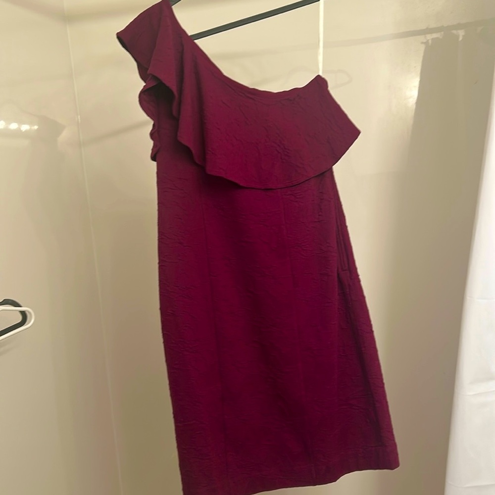 Lily Pulitzer Bordeaux One Shoulder in Amarena Cherry